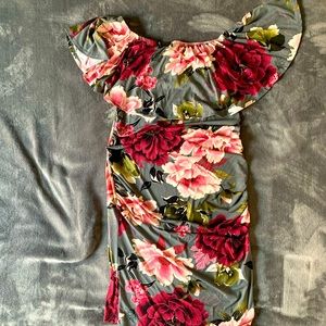 Floral Maternity Dress Size Large